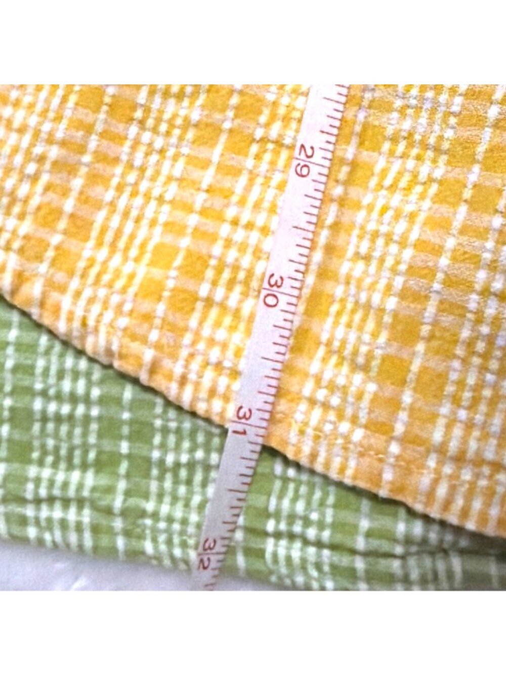 Quizz New York Womens Sleeveless Plaid Button-Down Shirts In Yellow Pink & Green - Picture 4 of 5